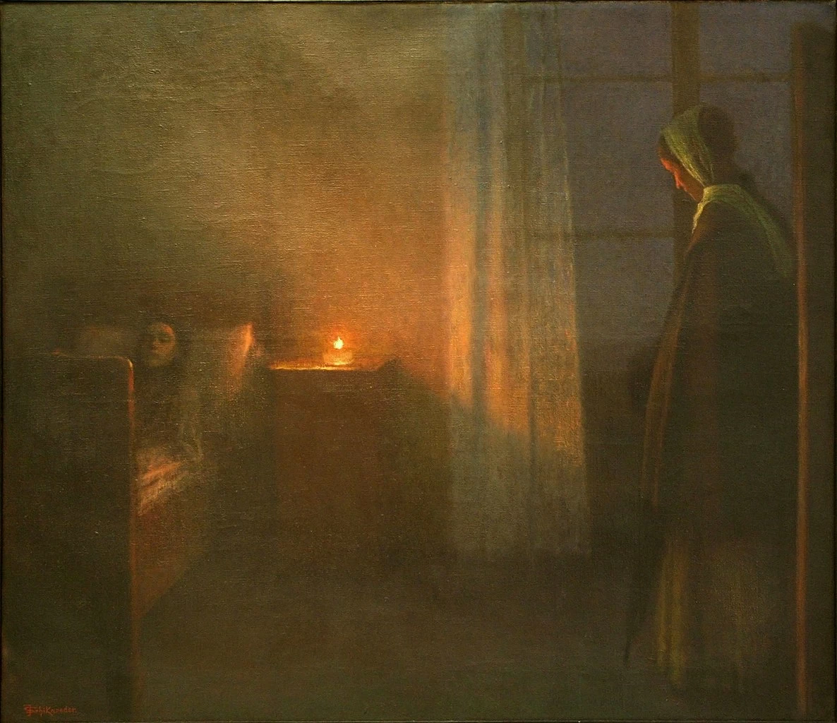 Presso il letto della ragazza - Národní galerie v Praze, Praga